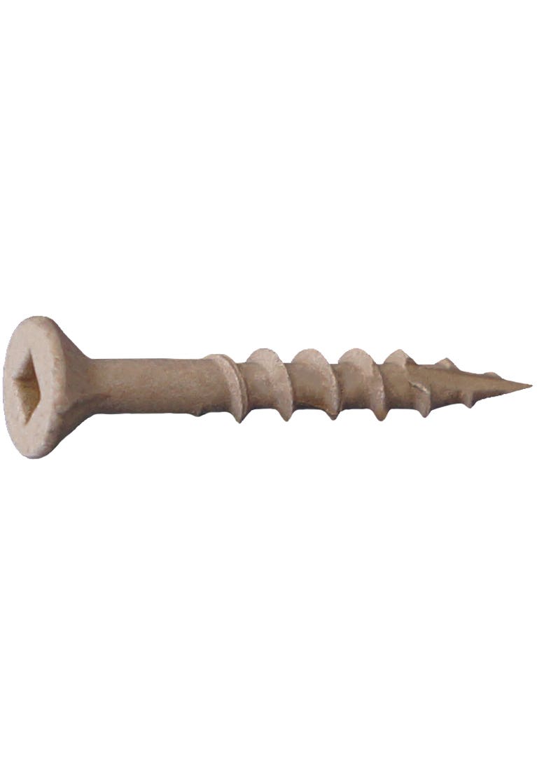 #8 x 2" Type 17 Deck Screws, 10 Threads Per Inch, Flat Head with Square Drive, #2 Driver, ACQ Tanner Ultra-Guard Corrosion Resistant Coating