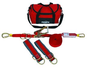 3M™ Protecta Pro-Line 60' Synthetic Web Horizontal Lifeline System, Tensioner, Energy Absorber, Two 6' Tie-Off Adaptor, Carrying Bag