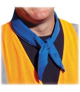 CA-MBN, EZ-Cool Flash Evaporative Cooling Bandana, Polyester, Blue
