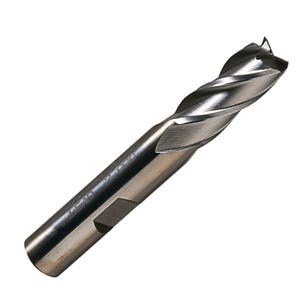 1/2" x 1/2" - 601 High Speed End Mill - Single End, Non-Center Cutting, Multi Flute, Righ Hand Helix, High Speed Steel, Champion 601-1/2X1/2