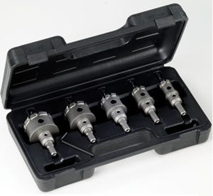 Champion CT7 5 Piece General Maintenance Carbide Tipped Hole Cutter Set, Includes: 5/8", 3/4", 7/8", 1" & 1-1/8" with Case