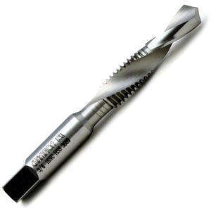 #8-32 - DT22 Combination Drill & Tap, 32 TPI (Threads per Inch), 118 Degree Point, 2 Flute, High Speed Steel, Champion DT22-8-32