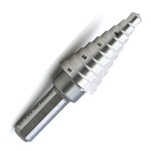 7/8" - MSD Step Drill, 7/8" Single Hole, 135 Degree Split Point, 2 Flute, Straight Shank, High Speed Steel, Champion MSD-7/8X1/4