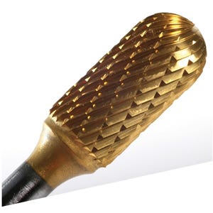 USC7 Cylinder Radius End Carbide Bur for Surface Milling & Contouring (Uncoated), 3/4" Cutter Diameter, 1" Length of Cut, Double Cut, Champion USC7