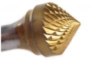Champion SK6 Cone Shaped Carbide Bur for Machining of Acute Angle Areas / Countersinking, 5/8" Cutter Diameter, 5/16" Length of Cut, 90 Degree Included Angle, Double Cut Titanium Nitride Coated