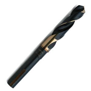 21/32" x 6" - XG12 BlackGold® Silver & Deming Drill, 1/2" Flatted Shank, 118 Degree Split Point, 3-1/8" Flute Length, Black & Gold Surface Treatment, Champion XG12-21/32