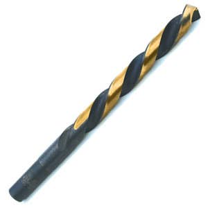 15/32" - XG38 BlackGold® Drills, 3/8" Shank, 135 Degree Split Point, High Speed Steel, Black & Gold Surface Treatment, Champion XG38-15/32