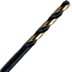 Champion #47 XGO BlackGold Heavy Duty Jobber Drills, 135° Split Point, Straight Shank, 1" Flute Length, 2" Overall Length, HSS with Black & Gold Finish