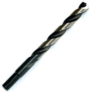 25/64" Champion XL38 Brute Platinum Drills with 3/8" Shank, Heavy Duty, 135º Split Point, HSS with NOMO Surface Treatment, Black & Bright Finish