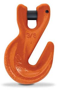 7/32" Grab Hook - Clevlok Hook, Rated Load: 2,700 lbs, Dual Rated For Use: HA800 or HA1000, Columbus McKinnon 659718, Made in USA - 1/EA