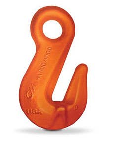 9/32" Cradle Grab Hook - Eye Hook, Rated Load: 4,300 lbs, Dual Rated For Use: HA800 or HA1000, Columbus McKinnon 559725, Made in USA - 1/EA
