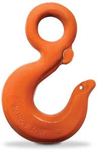 5/8" Rigging Hook - Eye Hook, Rated Load: 22,600 lbs, Dual Rated For Use: HA800 or HA1000, Columbus McKinnon M7409A, Made in USA - 1/EA