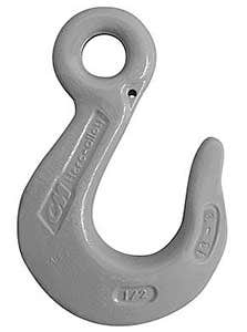 3/8" Eye Slip Hook - Rigging / Transport Hook, Rated Load: 6,600 lbs, Grade 70, Columbus McKinnon M6306, Made in USA - 1/EA