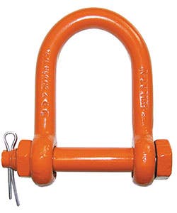 5/8" Long Reach Shackles - Bolt & Nut Cotter, Rated Load: 7,000 lbs, Self Colored, Columbus McKinnon M9151, Made in USA - 1/EA