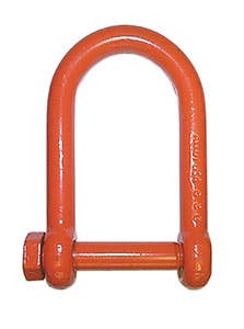 1" Long Reach Shackles - Screw Pin, Rated Load: 19,000 lbs, Self Colored, Columbus McKinnon M7154, Made in USA - 1/EA