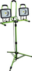 Coleman Cable COL L1326, Twin Head High Output COB LED Work Light, Tubular Sled Base with Anti-Skid Feet, 6354 Directional Lumens