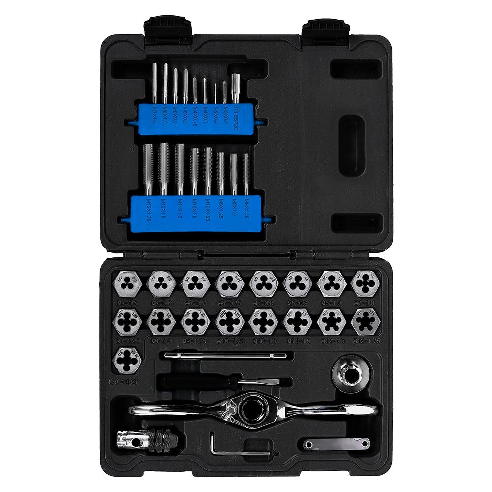 40 Piece Tap and Die Set, UNC, UNF, Champion CS40P-A