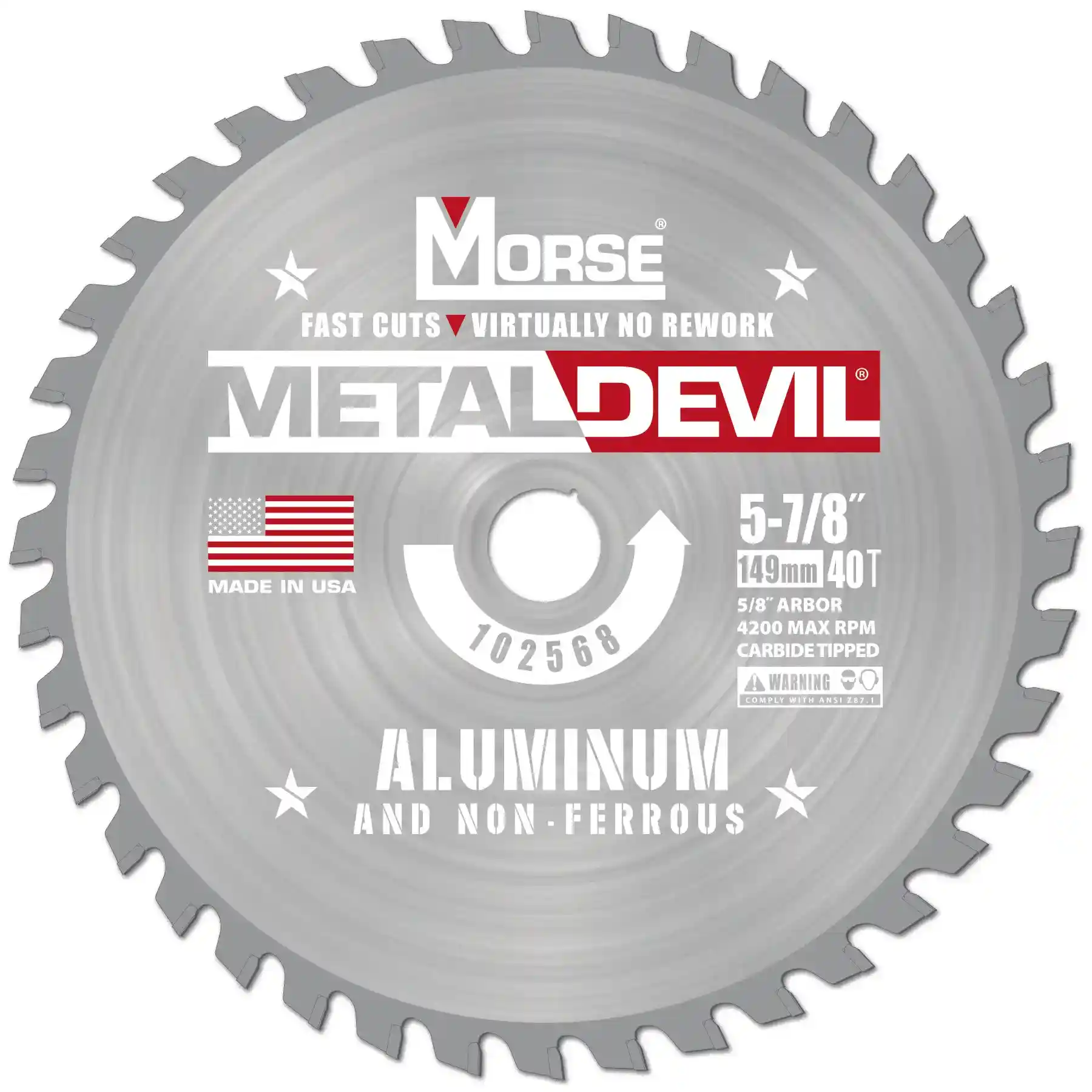 5-7/8" Circular Saw Blade, Aluminum and Non Ferrous Application, 5/8 Arbor