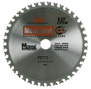 7" x 54T Carbide Tipped, Metal Devil NXT Circular Saw Blade, 7" Blade, 54 Teeth, 20 mm. Arbor, Aluminum Applications, 5800 Max RPM by MK Morse
