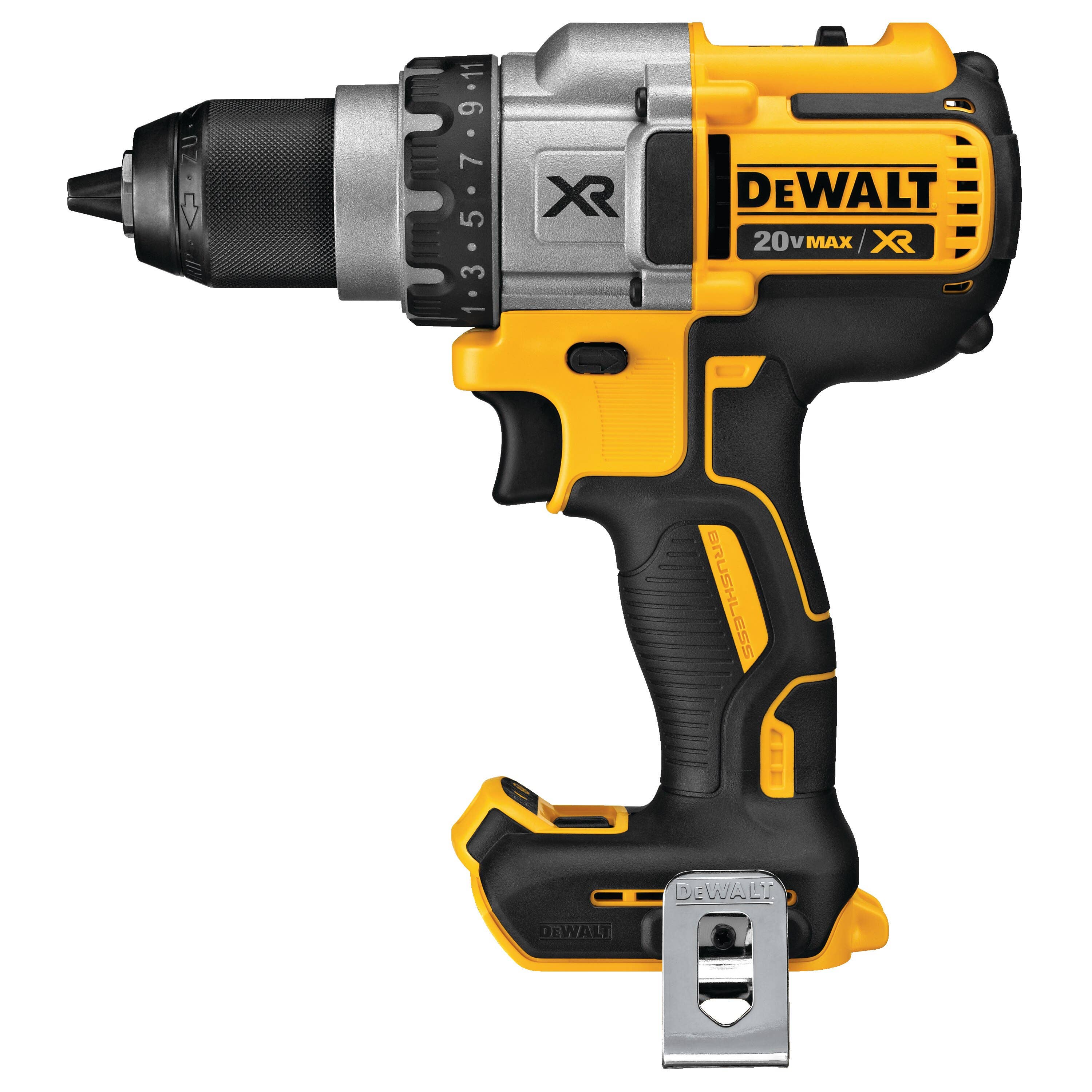 20V MAX* XR® Lithium-Ion Brushless 3-Speed Drill/Driver (Tool Only) with Lanyard Ready Attachment Point