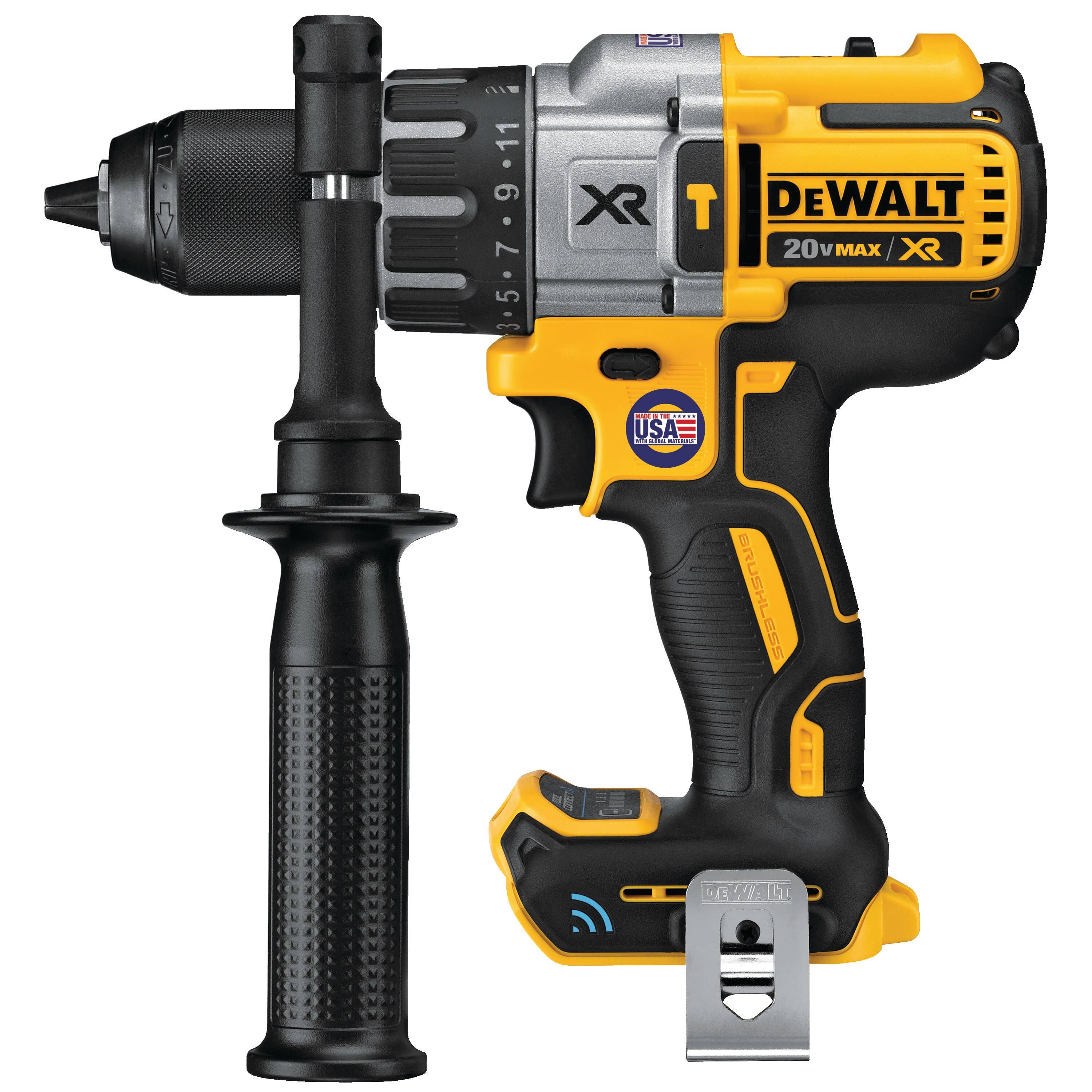 20V MAX* XR® Brushless Tool Connect Hammerdrill (Tool Only) with Lanyard Ready Attachment Point