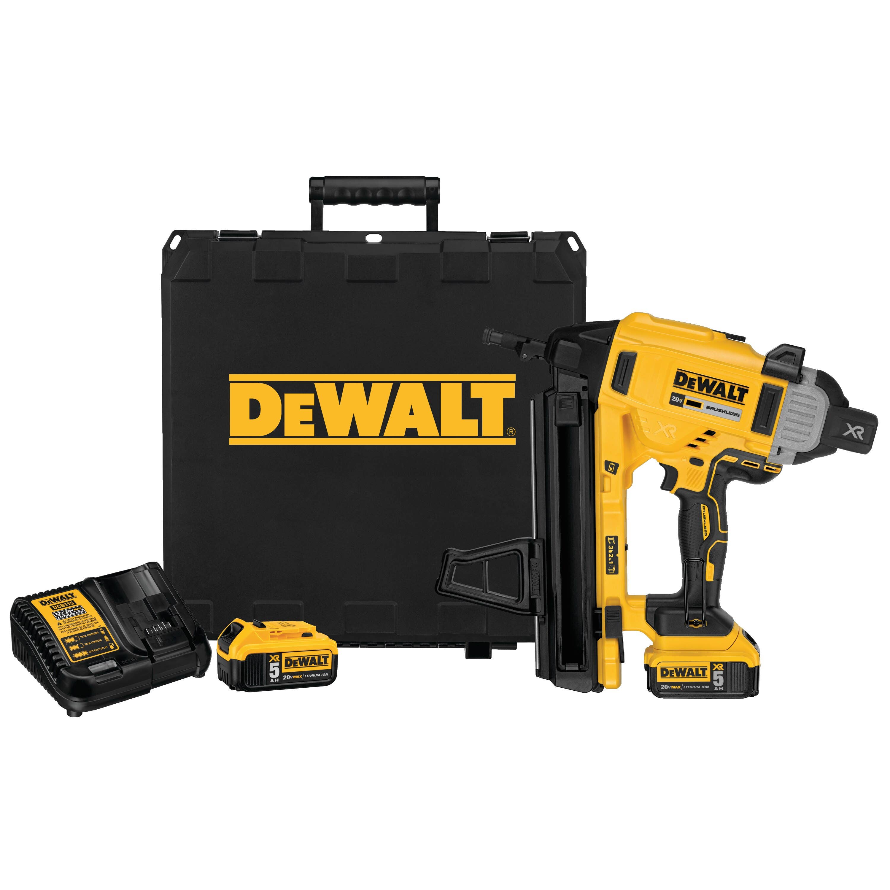 DEWALT 20V MAX* XR® Cordless Concrete Nailer Kit