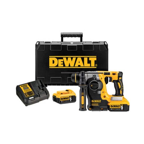 DeWalt® , 20V MAX* 1 in XR® Brushless Cordless SDS PLUS L-Shape Rotary Hammer Kit, DCH273P2