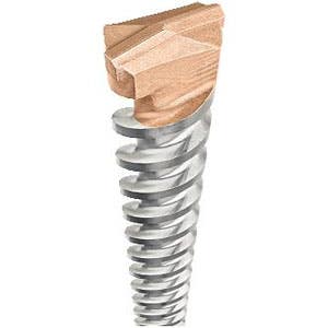DeWalt® DW5722 - 1" x 22" 2 Cutter Carbide Drill Bits, Spline Shank, Rock Carbide™ Tip, Open Head with U-Flute, 17" Usable Length