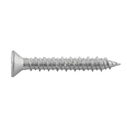 1/4" x 3-1/4" Aggre-Gator Bi-Metal Concrete & Masonry Fasteners, Phillips Flat Trimfit Head, #3 Drive Size, 3/16" Drill Bit Size, 304 Stainless Steel Bi-Metal with Stalgard GB Coating