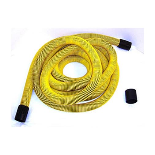 25 ft. Hose with Removable Cuffs & Coupler - 2.25" Ends & Female Cuff, Crushproof, Yellow, Dustless 14291