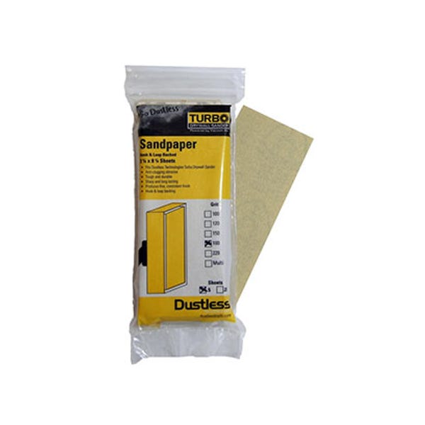 120 Grit Sandpaper, Hook & Loop Backing, Dustless 54101