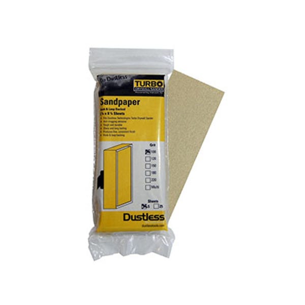 100 Grit Sandpaper, Hook & Loop Backing, Dustless 54501
