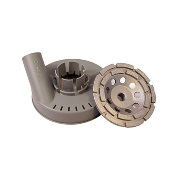 5" Dustie Dust Shroud with 4.5" Diamond Cup Wheel, Dustless D1838