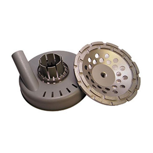 7" Dustie Dust Shroud with 7" Diamond Cup Wheel, Dustless D1858