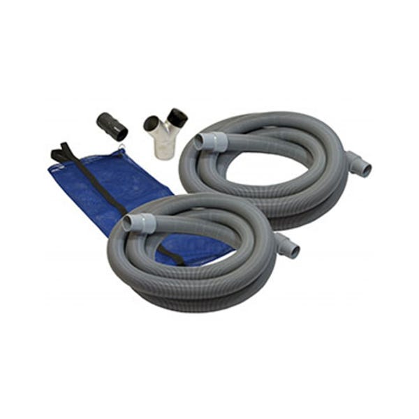 DustlessPro600 Hose Kit, (2) 25 ft. x 2.5" Hose (1) 2.5" Hose Coupler (1) 2-Way Splitter (1) 2.5" Port Cap (1) Bag, Dustless H1001