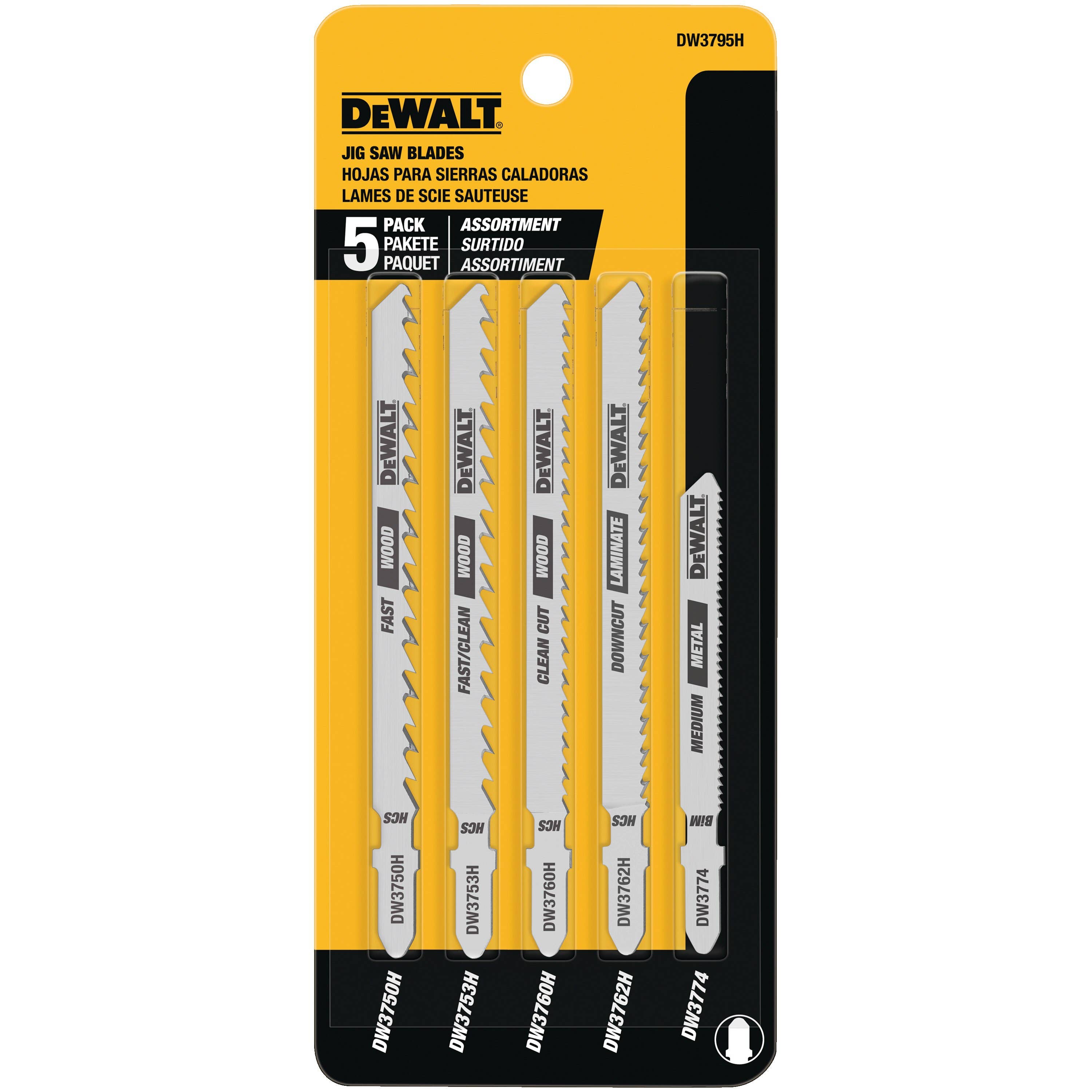 5 PC T SHANK JIGSAW BLADE ASSORTMENT