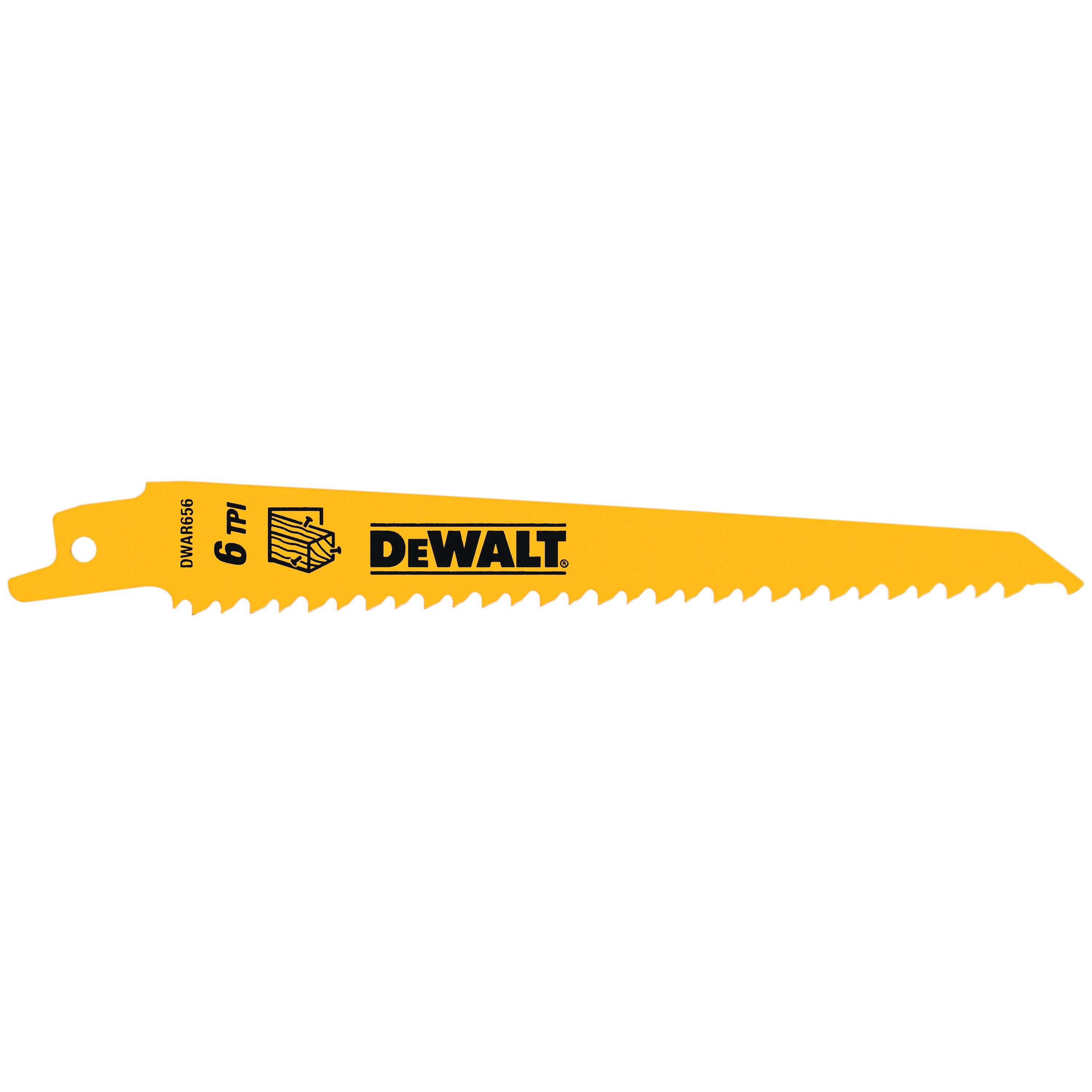DeWalt 12" 6 TPI Reciprocating Saw Blades, 100-Pack, DW4804B