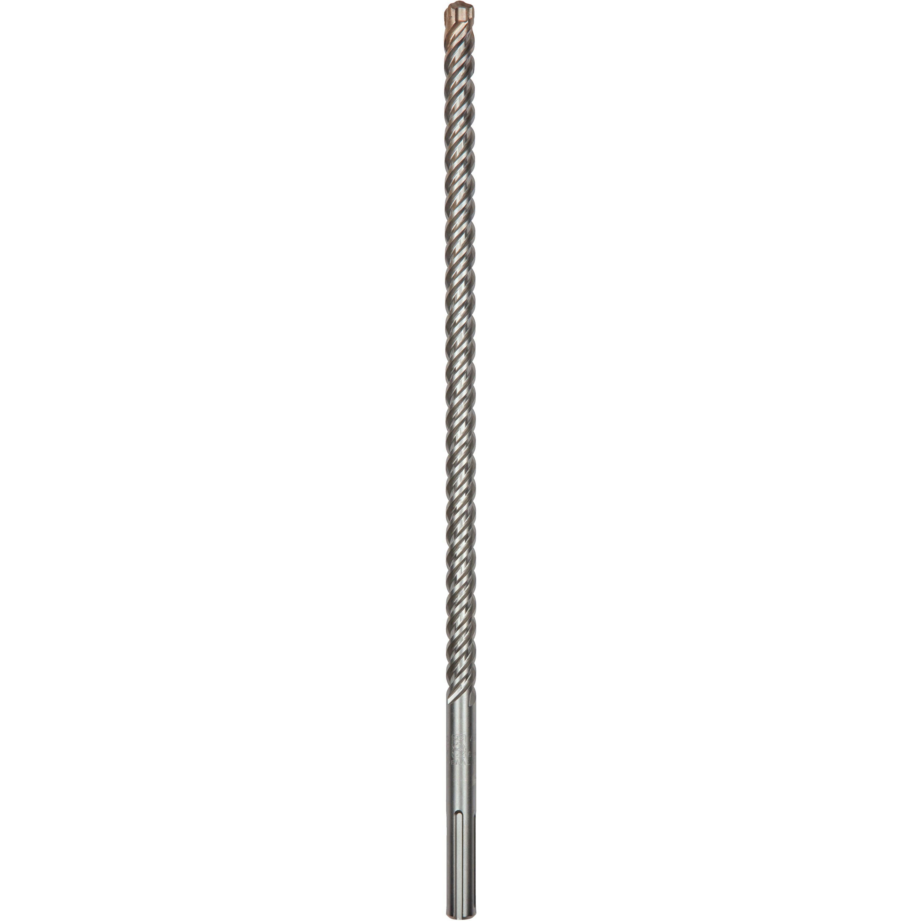 DeWalt® DW5828 - 1-1/2" x 22-1/2" High Impact 4 Cutter Carbide Drill Bits, SDS Max Shank, Rock Carbide™ Tip, 4 Flute Design, 18" Usable Length
