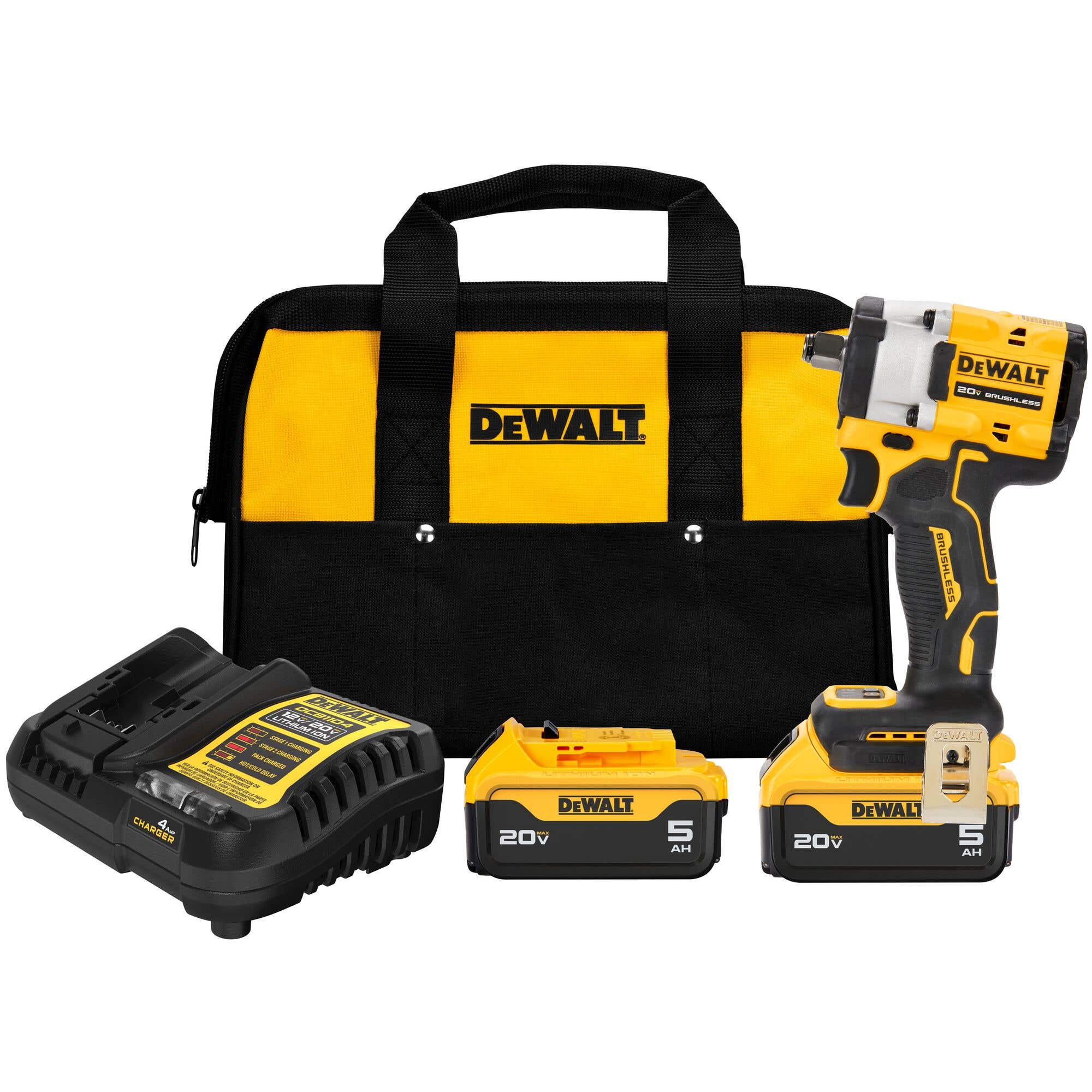 DeWalt ATOMIC 20V MAX 1/2" Cordless Impact Wrench with Hog Ring Anvil Kit, DCF921P2