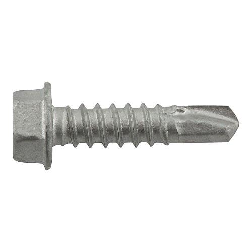 1/4-14 x 2" Dril-Flex Structural Self-Drilling Screws, 3/8 Hex Washer Head, #3 Point, Alloy Steel with Stalgard SUB Coating