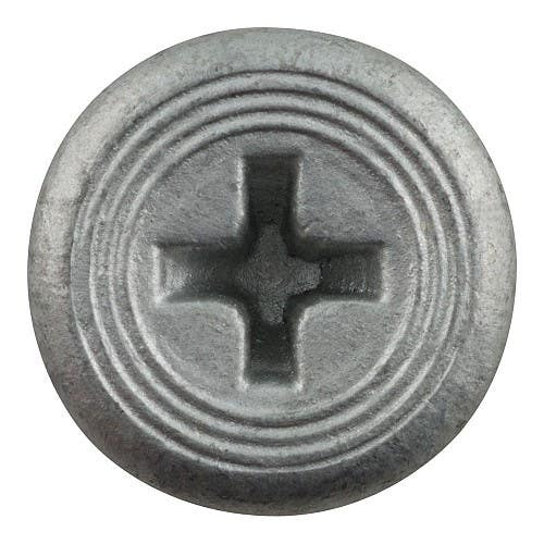 #12-14 x 1 Architectural Roof Clip Self-Drilling Screws for Steel Applications, Pancake Head with #2 Phillips Head, #3 Point, Carbon Steel with Silver Stalgard Coating