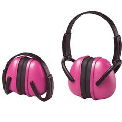 Pink Folding Ear Muffs, NRR 23dB, Lightweight, Compact Size, Ultra-soft Flexible Ear Cushions