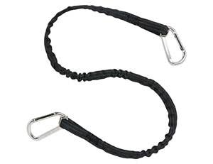Ergodyne Squids 42" - 54" Tool Lanyard, Aluminum Carabiner Ends, Black, Max Working Capacity - 10 lbs.