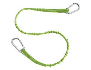 Ergodyne Squids 42" - 54" Tool Lanyard, Aluminum Carabiner Ends, Lime, Max Working Capacity - 10 lbs.