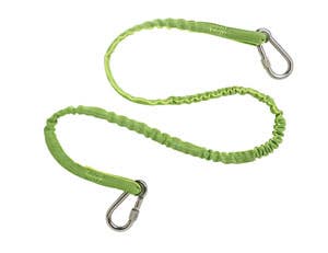 Ergodyne Squids 42" - 54" Tool Lanyard, Captive Eye Stainless Steel Carabiner with Screwgate Locking Connection Ends, Lime, Max Working Capacity - 15 lbs.