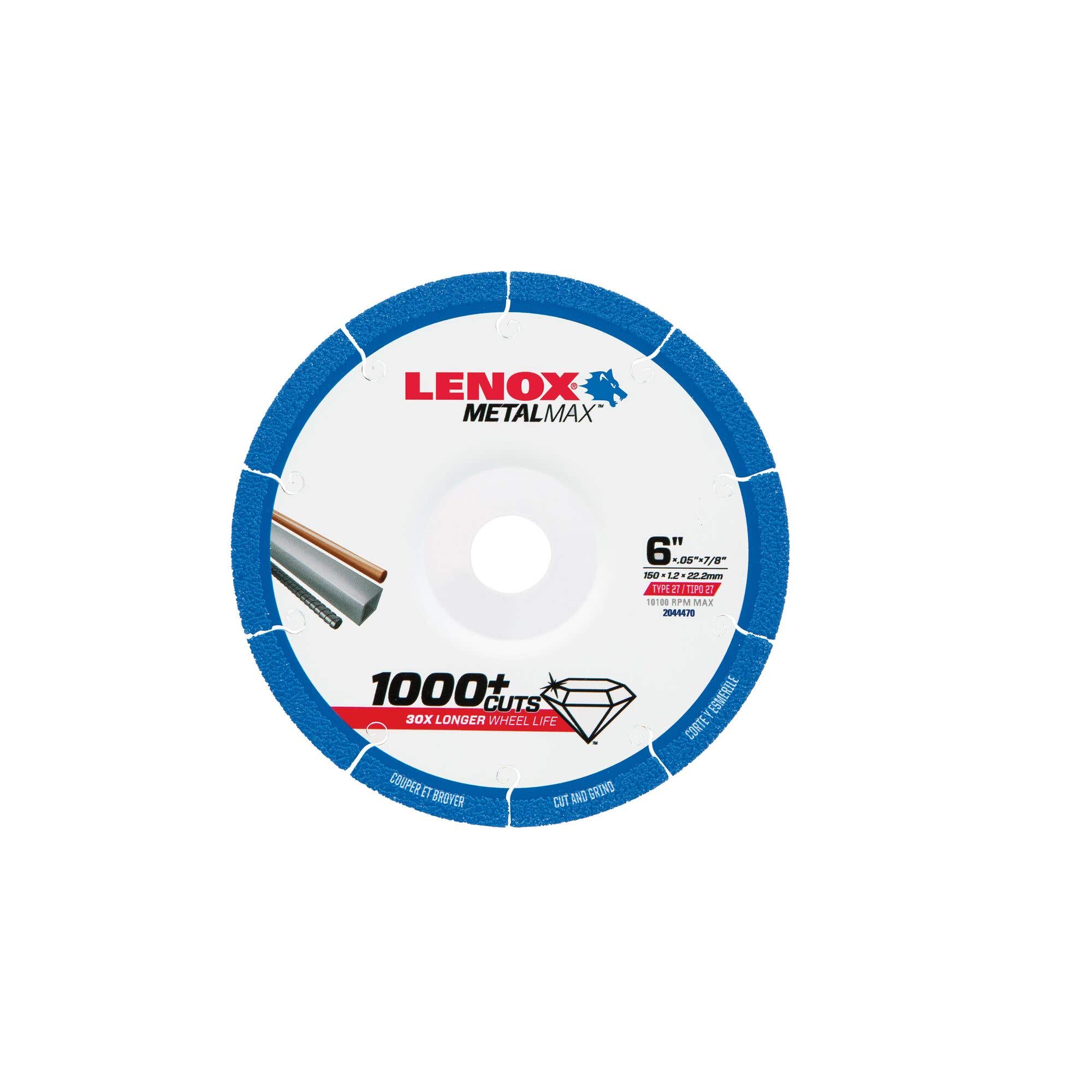 Lenox® 6" Metalmax® Type 27 Cut-Off Wheel, 2044470