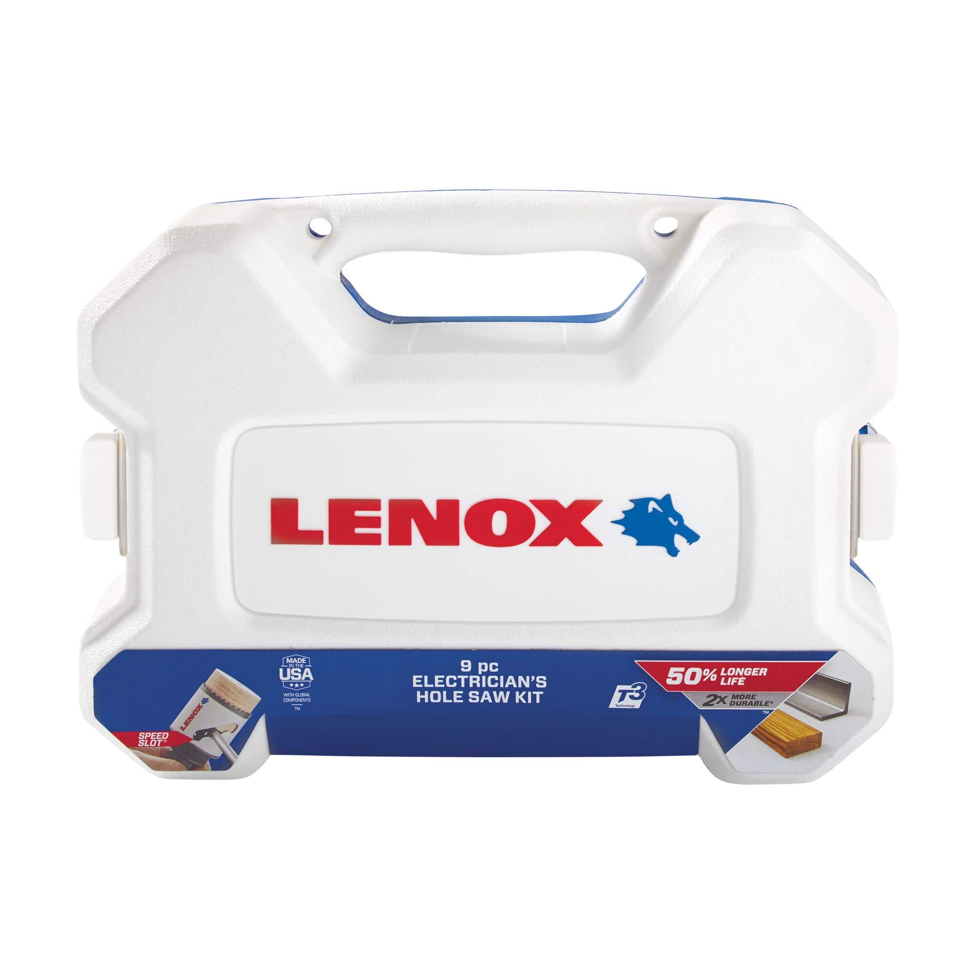 9-Piece Electrician's Speed Slot Hole Saw Kit, Lenox 30856C600L