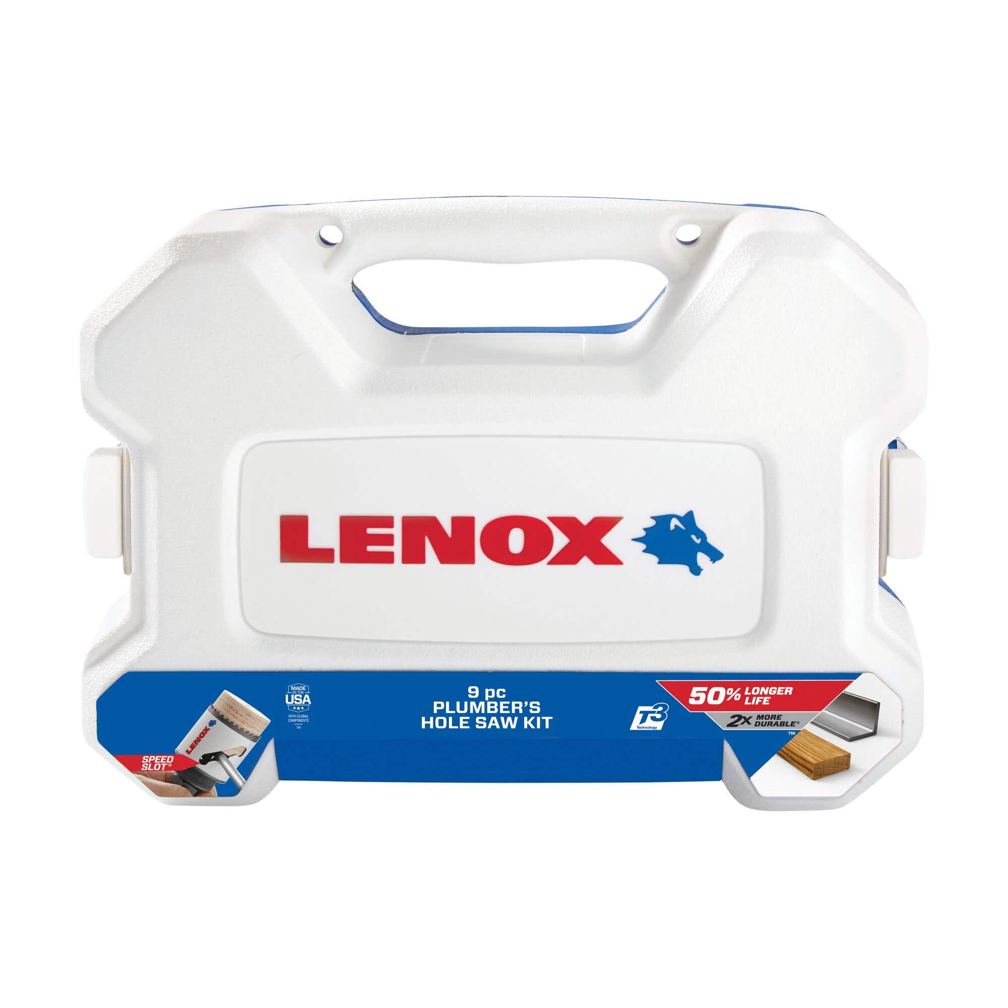 9-Piece Plumber's Speed Slot Hole Saw Kit, Lenox 30860C600P
