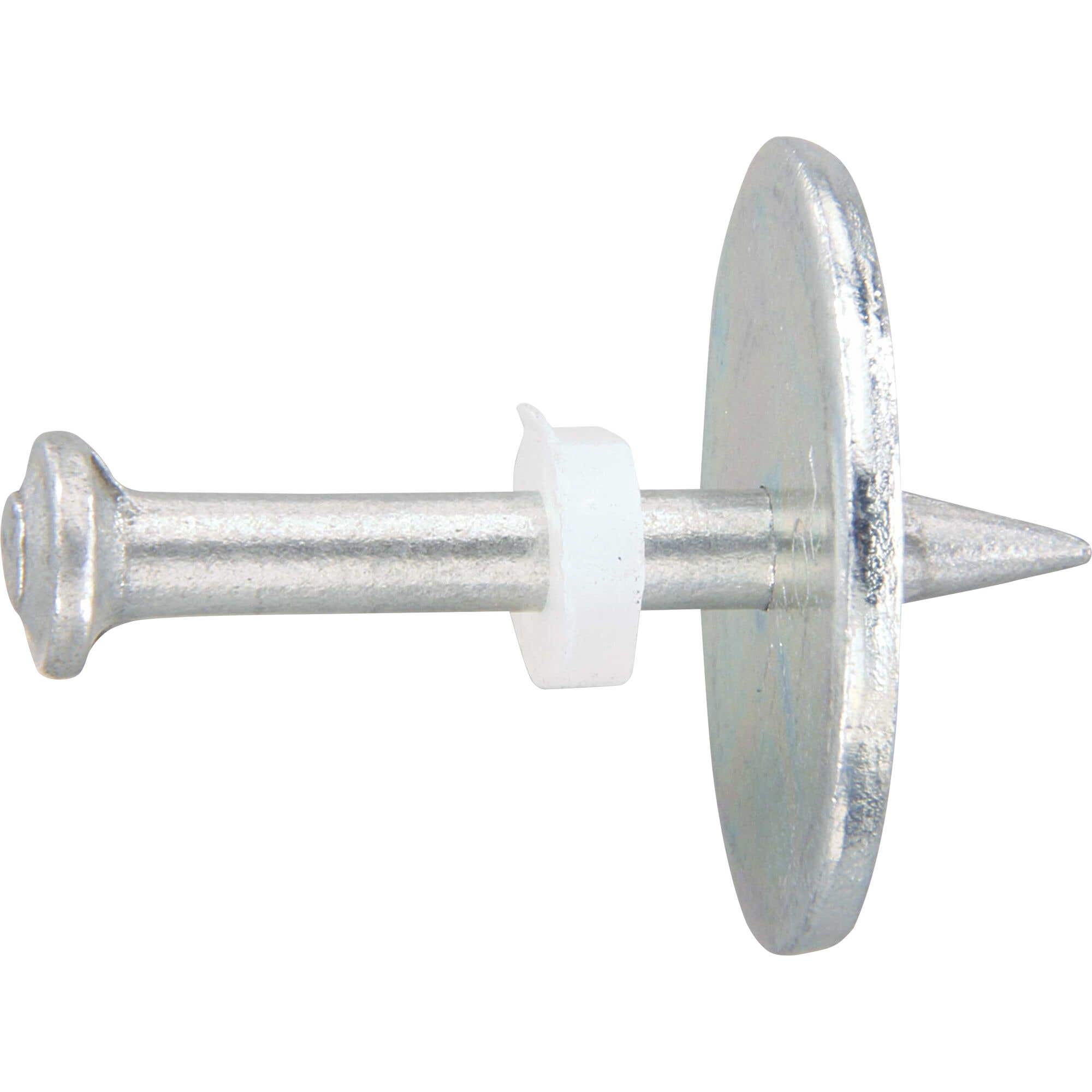 27mm - 1" Powers 8mm Head Drive Pins with 1" Washer for Powers Gas Fastening Systems, .145 Shank Diameter