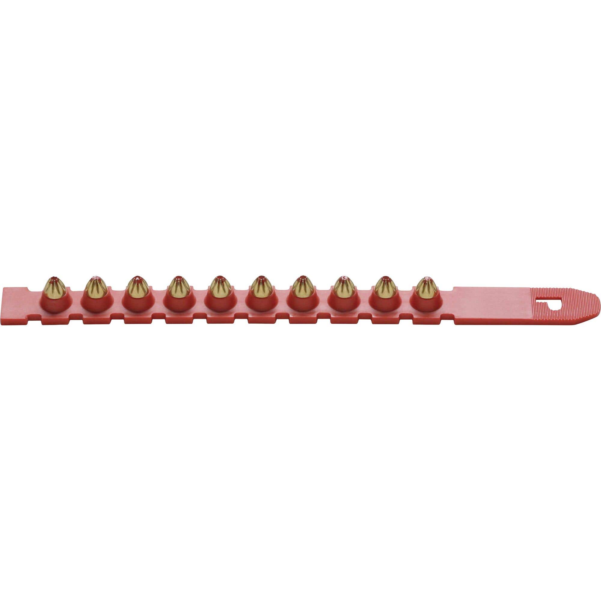 Powers Safety Strips for Powers Powder Actuated Fastening Systems, .27 Caliber Safety Strip Loads, Red
